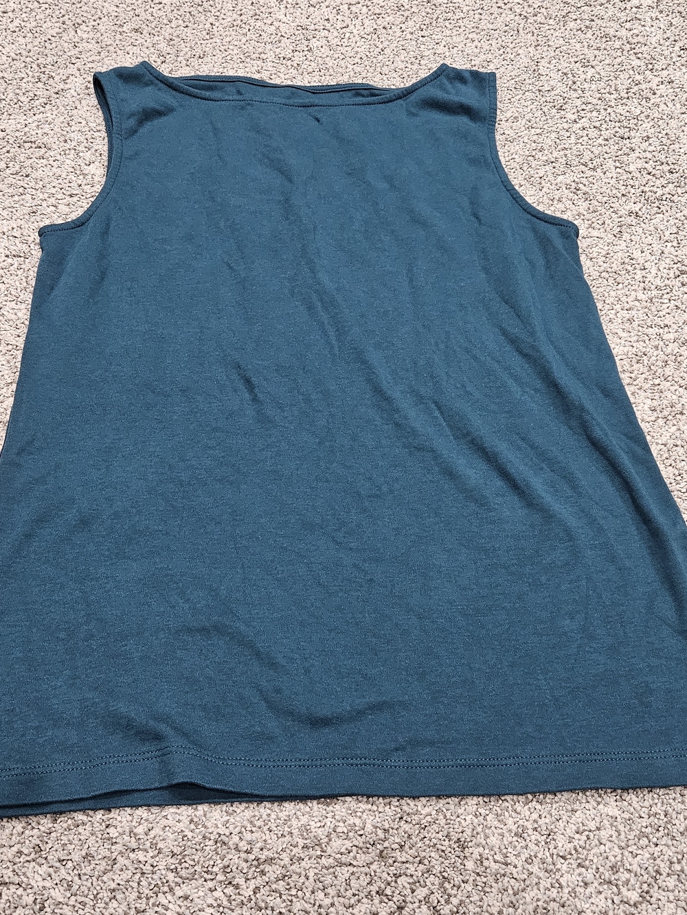 Women’s Sleeveless Tank Top in Teal Blue 100% Organic Prima Cotton Made In Peru